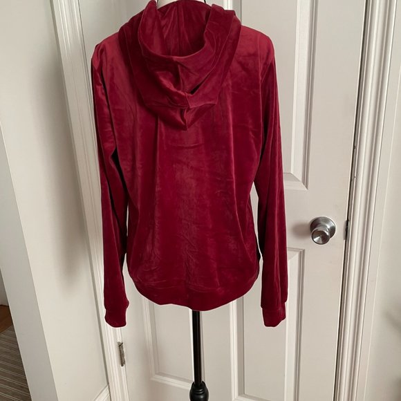 MessBebe Sportswear Women's Full-Zip Hoodie Size L Extra Large Red Wine - Picture 7 of 13